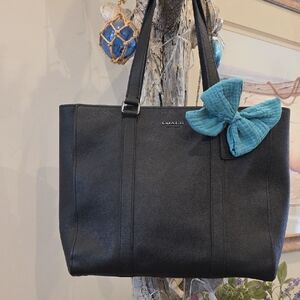 COACH HUDSON DOUBLE HANDLE TOTE#8157 WITH HANDMADE BOW BY JOJOSTYLES